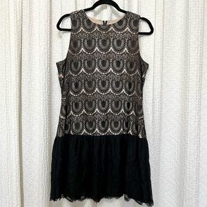 DKNY Lace Overlay Dress